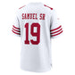 SF.49ers #19 Deebo Samuel Sr White Game Football Jersey