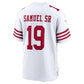 SF.49ers #19 Deebo Samuel Sr White Game Football Jersey