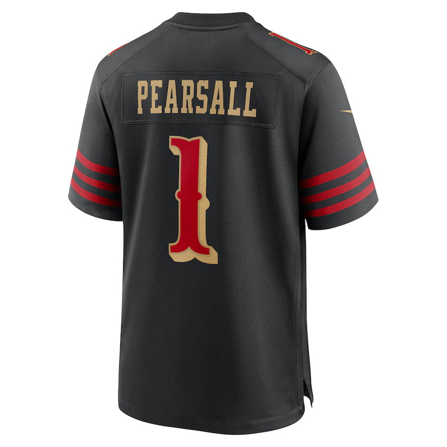 SF.49ers #1 Ricky Pearsall 2025 Rivalries Collection Game Jersey - Black Stitched American Football Jerseys