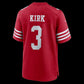 SF.49ers #3 Christian Kirk Scarlet Team Game Stitched Football American Jersey