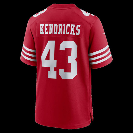SF.49ers #43 Eric Kendricks Scarlet Team Game Stitched American Football Jerseys
