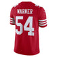 SF.49ers #54 Fred Warner Scarlet Team Vapor F.U.S.E. Stitched Limited Football Jersey