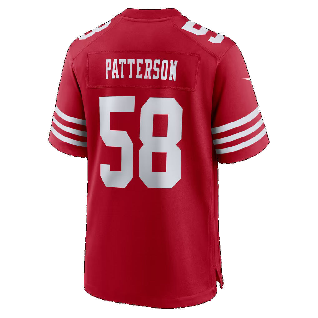 SF.49ers #58 Jarrett Patterson Scarlet Team Game Football Jersey