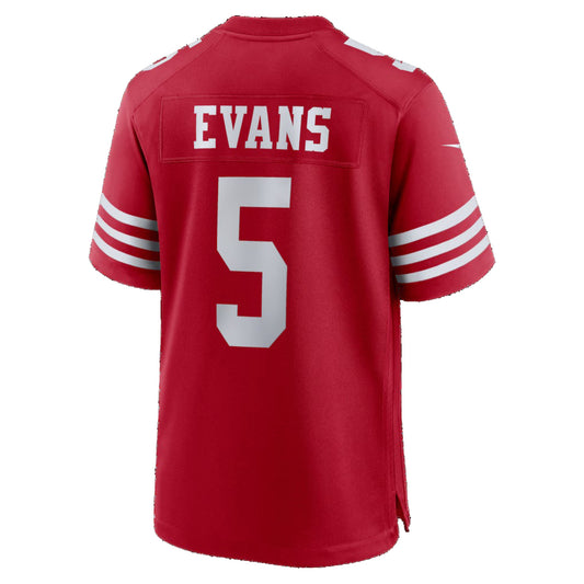 SF.49ers #5 Mike Evans Scarlet Game Stitched American Football Jerseys
