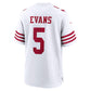 SF.49ers #5 Mike Evans White Game Stitched Football American Jersey