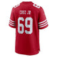 SF.49ers #69 Enrique Cruz Jr. Scarlet Team Game Football Jersey