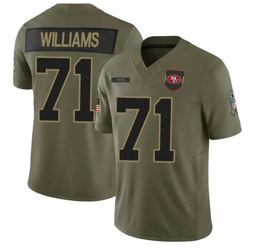 SF.49ers #71 Trent Williams Limited Salute To Service Stitched American Football Jerseys