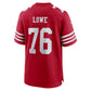 SF.49ers #76 Vederian Lowe Scarlet Team Game Stitched Football American Jersey