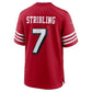 SF.49ers #7 De'Zhaun Stribling Scarlet Alternate Game Football Jersey