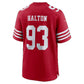 SF.49ers #93 Gracen Halton Scarlet Team Game Football Jersey