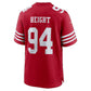 SF.49ers #94 Romello Height Scarlet Team Game Football Jersey
