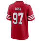 SF.49ers #97 Nick Bosa Scarlet 80th Anniversary Game Football Jersey