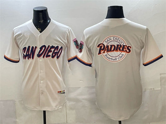San Diego Padres Team Big Logo Cream 2026 City Connect Stadium Stitched Baseball Jersey