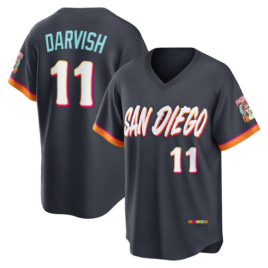 San Diego Padres #11 Yu Darvish Obsidian 2026 City Connect Stadium Stitched Baseball Jersey