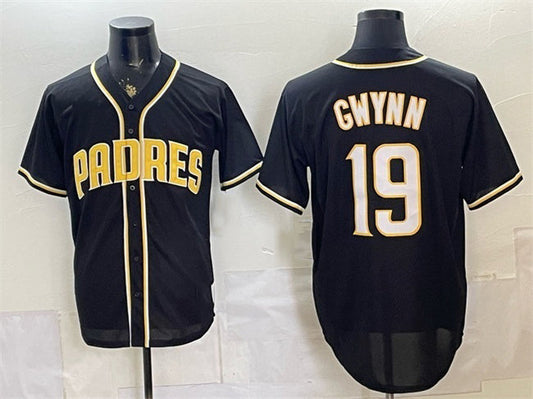 San Diego Padres #19 Tony Gwynn 2026 Fashion Replica Black Out Stitched Baseball Jersey
