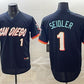 San Diego Padres #1 Peter Seidler Obsidian 2026 City Connect Stadium Stitched Baseball Jersey