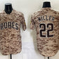 San Diego Padres #22 Mason Miller Tan Camo Cool Base Stitched Baseball Jersey