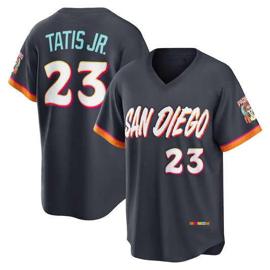 San Diego Padres #23 Fernando Tatis Jr. Obsidian 2026 City Connect Stadium Stitched Baseball Jersey
