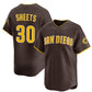 San Diego Padres #30 Gavin Sheets Brown 2026 Road Limited Stitched Baseball Jersey
