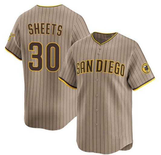 San Diego Padres #30 Gavin Sheets Tan 2026 Alternate Limited Stitched Baseball Jersey