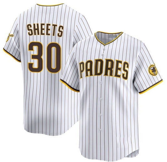 San Diego Padres #30 Gavin Sheets White 2026 Home Limited Stitched Baseball Jersey