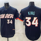 San Diego Padres #34 Michael King Obsidian 2026 City Connect Stadium Stitched Baseball Jersey
