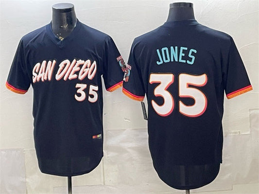 San Diego Padres #35 Randy Jones Obsidian 2026 City Connect Stadium Stitched Baseball Jersey