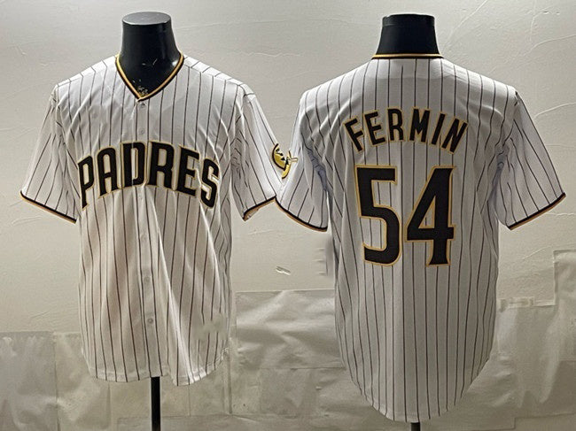 San Diego Padres #54 Freddy Fermin White Cool Base Stitched Baseball Jersey