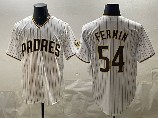 San Diego Padres #54 Freddy Fermin White Cool Base Stitched Baseball Jersey