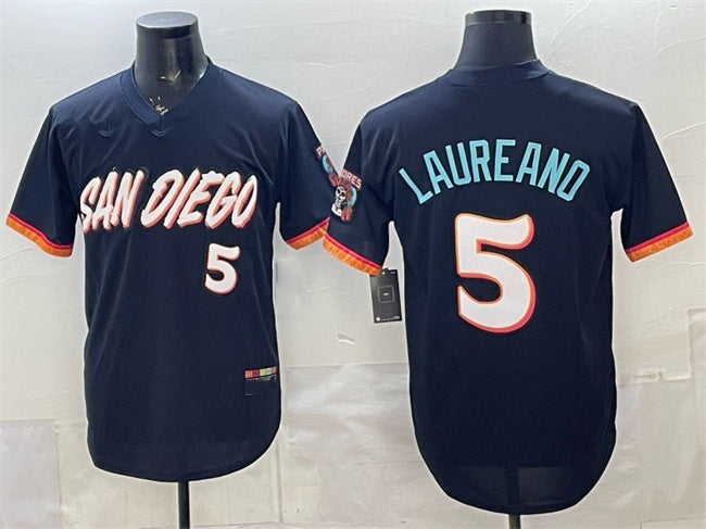 San Diego Padres #5 Ramon Laureano Obsidian 2026 City Connect Stadium Stitched Baseball Jersey