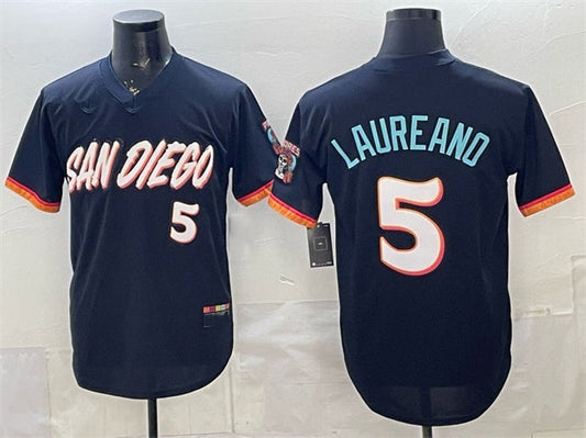 San Diego Padres #5 Ramon Laureano Obsidian 2026 City Connect Stadium Stitched Baseball Jersey