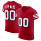 Custom SF.49ers Red Scarlet Vapor F.U.S.E. Elite  Jersey Stitched American Football Jerseys