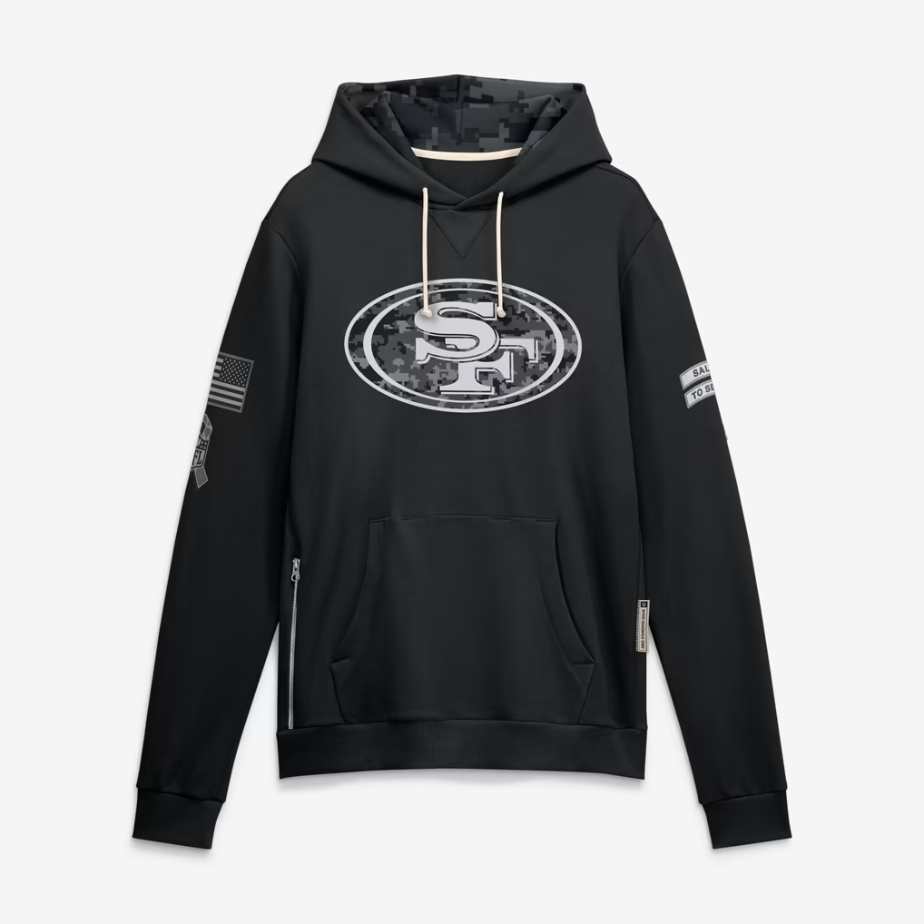 SF.49ers 2026 Salute To Service Club Pullover Hoodie Cheap sale Birthday and Christmas gifts Stitched American Football Jersey