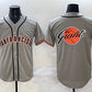 San Francisco Giants Gray Team Big Logo Cool Base Stitched Baseball Jersey