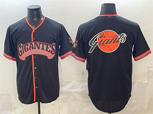 San Francisco Giants Team Big Logo Black 2026 Alternate Stadium Stitched Baseball Jersey