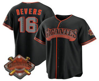 San Francisco Giants #16 Rafael Devers Black 2026 Alternate Stadium Stitched Baseball Jersey