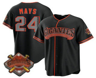 San Francisco Giants #24 Willie Mays Black 2026 Alternate Stadium Stitched Baseball Jersey
