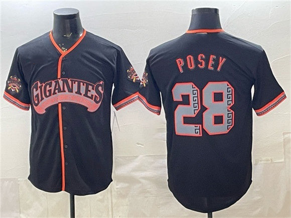 San Francisco Giants #28 Buster Posey Black 2026 Alternate Stadium Stitched Baseball Jersey