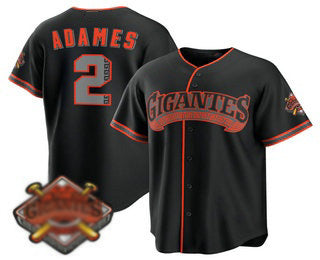 San Francisco Giants #2 Willy Adames Black 2026 Alternate Stadium Stitched Baseball Jersey