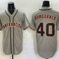 San Francisco Giants #40 Madison Bumgarner Grey Cool Base Stitched Stitched Baseball Jersey