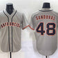 San Francisco Giants #48 Pablo Sandoval Gray Cool Base Stitched Baseball Jersey