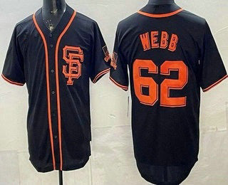 San Francisco Giants #62 Logan Webb Black Limited Stitched Baseball Jersey