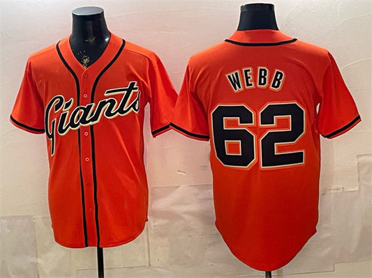 San Francisco Giants #62 Logan Webb Orange Cool Base Stitched Baseball Jersey