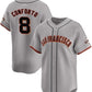 San Francisco Giants #8 Michael Conforto Gray Cool Base Stitched Baseball Jersey