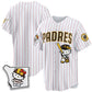 San Diego Padres Pinstripe Pink Puhics Meow KT Vapor Limited All V2 Stitched Jersey