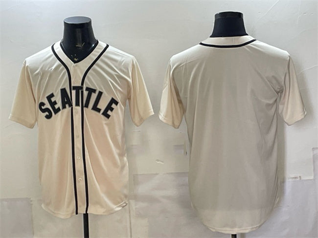 Seattle Mariners Blank Cream Alternate Stitched Baseball Jersey