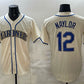 Seattle Mariners #12 Josh Naylor Cream Alternate Stitched Baseball Jersey