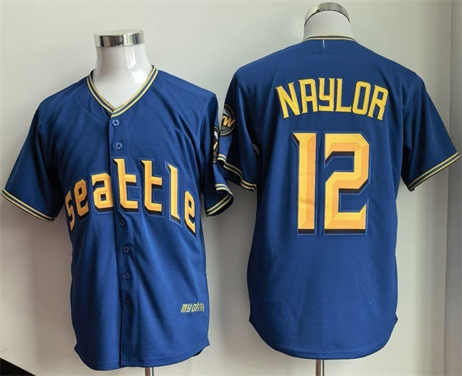 Seattle Mariners #12 Josh Naylor Royal 2025 Cool Base Stitched Baseball Jersey