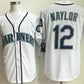 Seattle Mariners #12 Josh Naylor White Cool Baseball Jersey