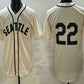 Seattle Mariners #22 Bryan Woo Cream Alternate Stitched Baseball Jersey